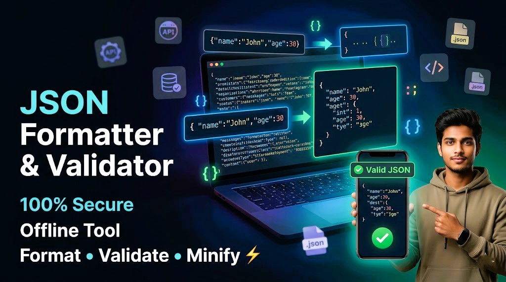 Secure JSON Formatter Online 🔒 [Live Validation]