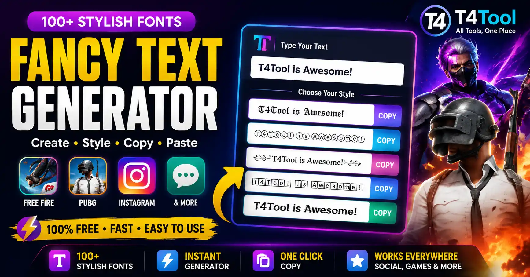Fancy Text Generator Stylish Text Styles for Gaming and Social Media.